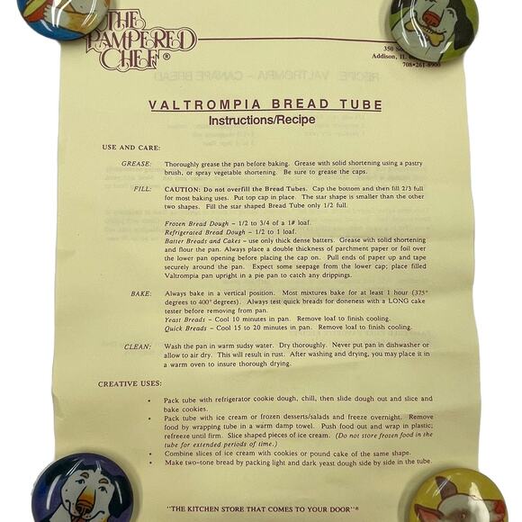 Pampered Chef Valtrompia Bread Tube Star Shape Aluminum Canapé Baking Mold - Picture 7 of 8